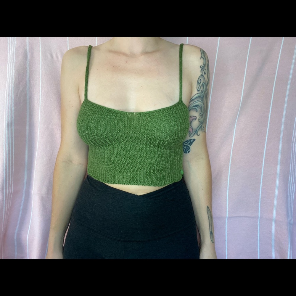Hand knit crop top